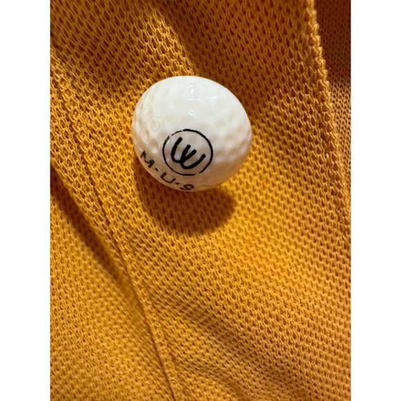 MU Sports Women's Graphic Yellow Polo Shirt | 100% Cotton | Size‎ Medium - Picture 3 of 5